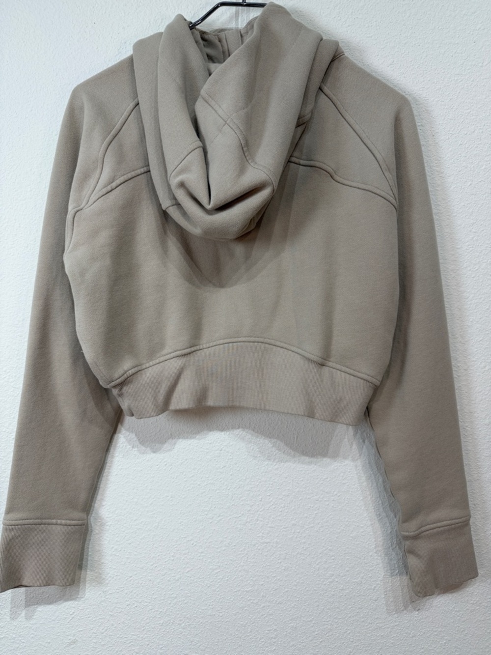Lululemon Cropped Zip Hoodie Jacket Taupe size 8 - Picture 5 of 9